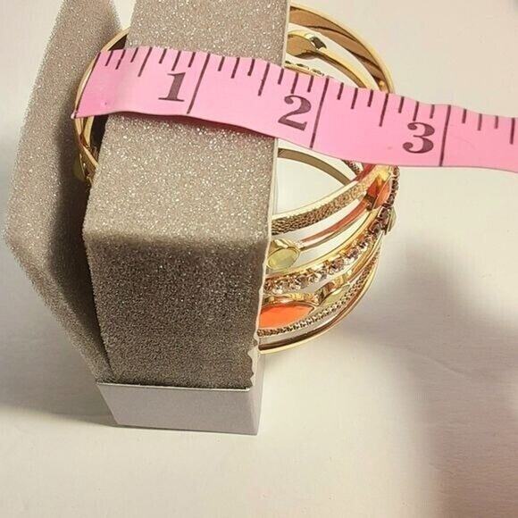 INC International Concepts 6 Assorted Gold Plate Bangle Bracelets NEW In Box - Picture 3 of 3